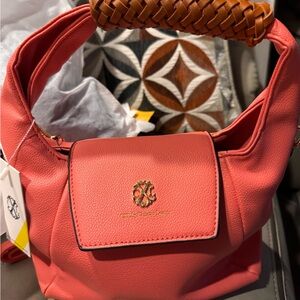 Christian Lacroix Vibrant Coral Hobo Bag; NWT